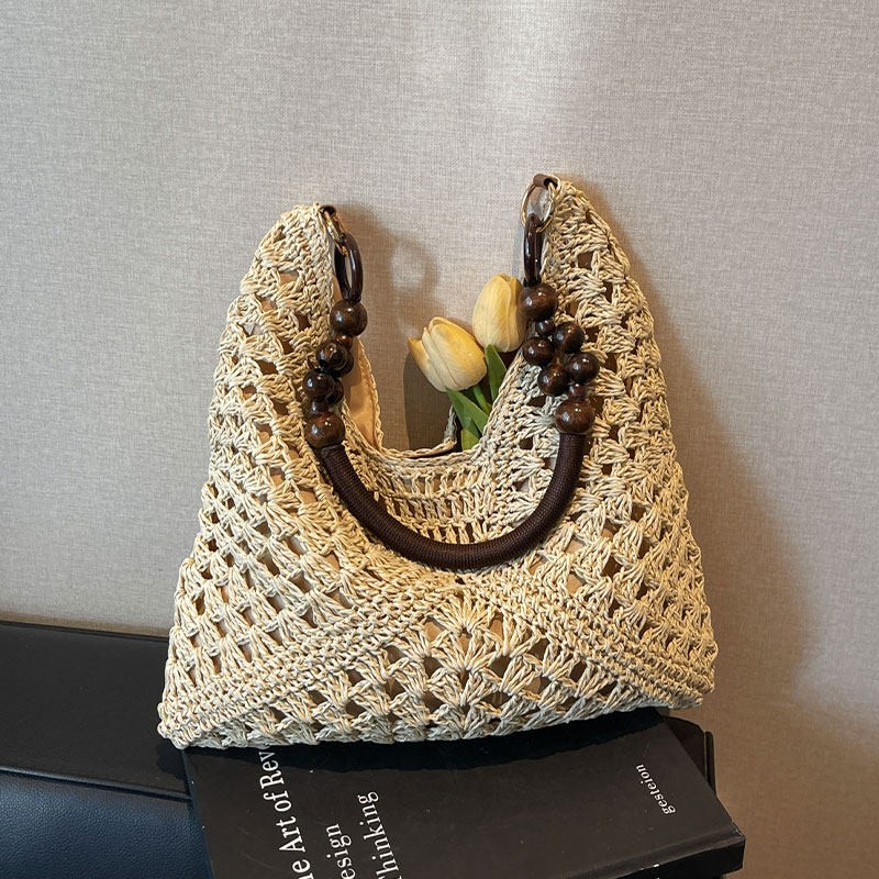 Beach Bag Straw - Beach Vacation Style Large Capacity Straw