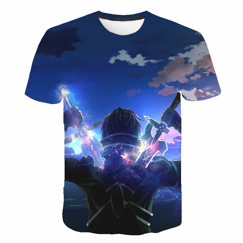 Summer Clothing Online Shopping - Anime 3D-printed Sword Art Online T-shirt