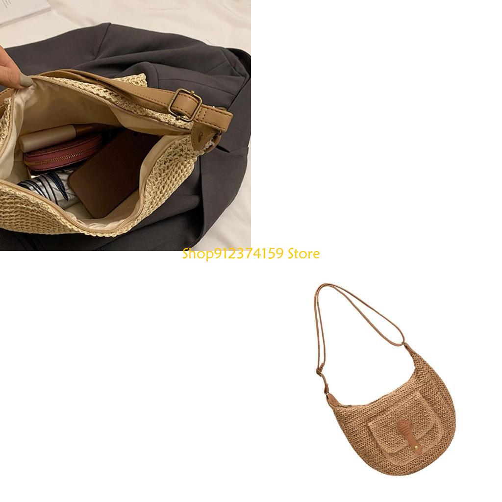 Beach Bag Straw - G5AE Women Straw Beach Bag Simple