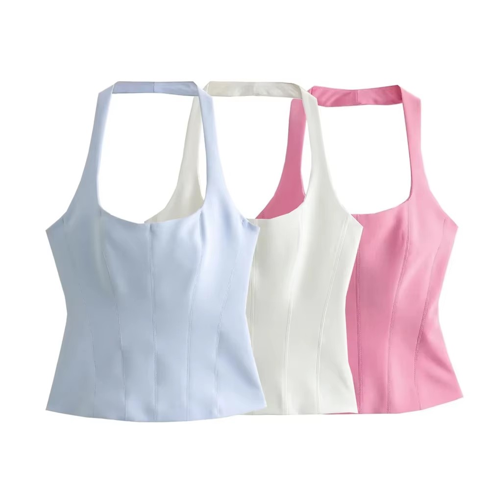 Summer Zara - HH Women Fashion Halter Cropped Top