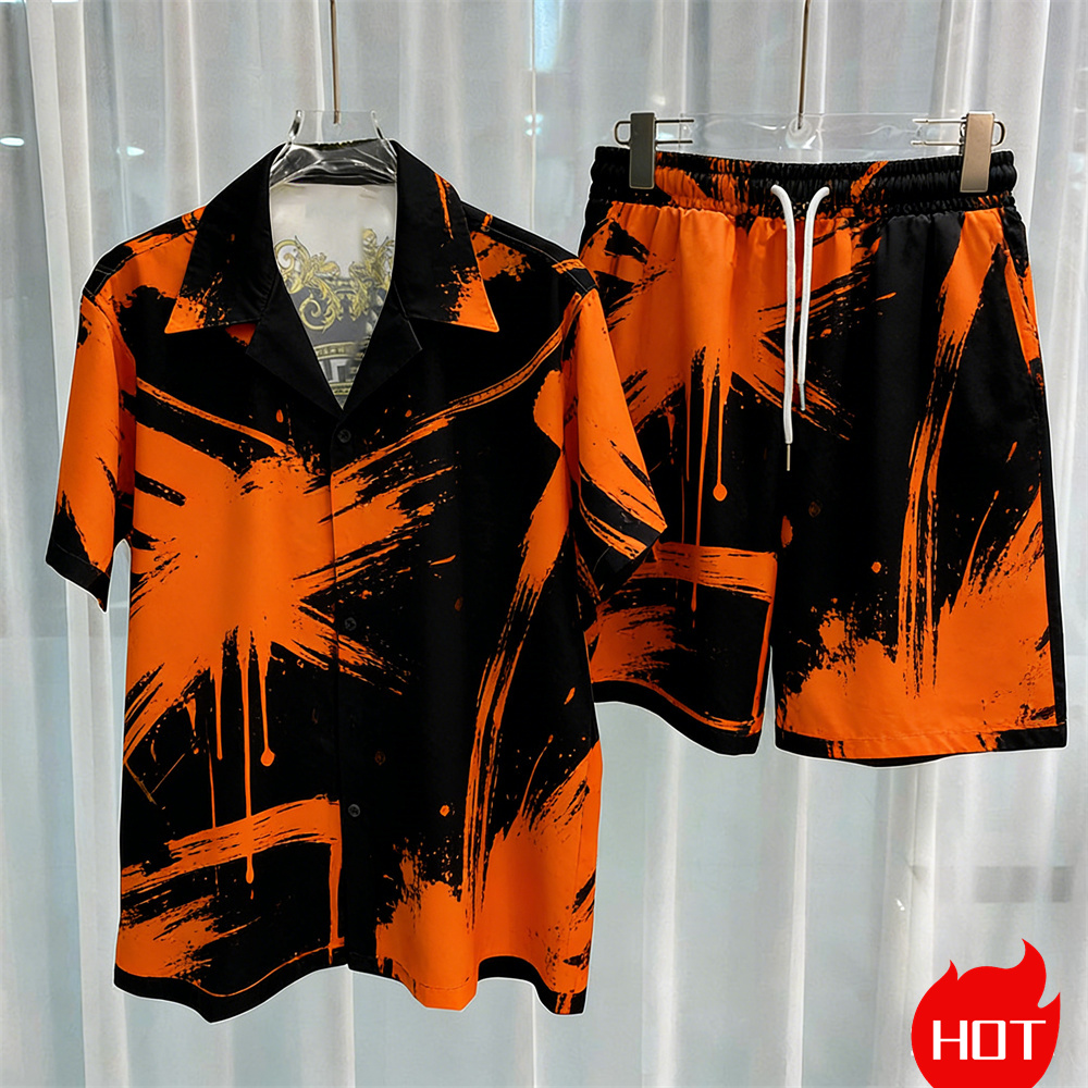 Digital printed men's set fash - Summer Clothing Guys 评论和价格
