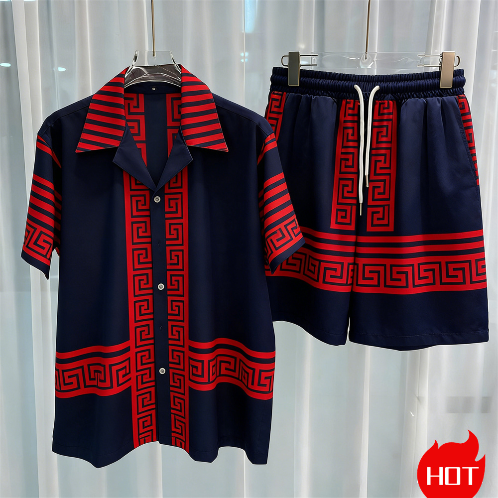 Digital printed men's set fash - Summer Clothing Guys 评论和价格