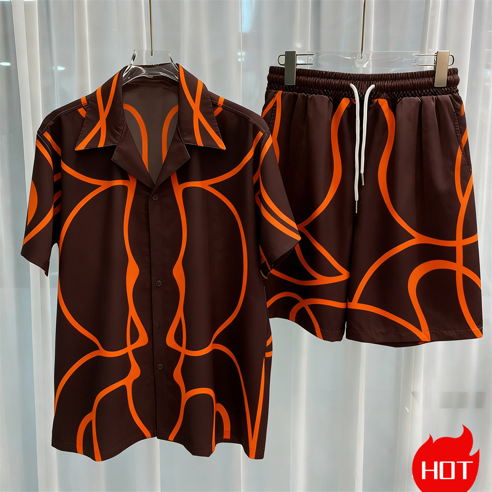 Digital printed men's set fash - Summer Clothing Guys 评论和价格