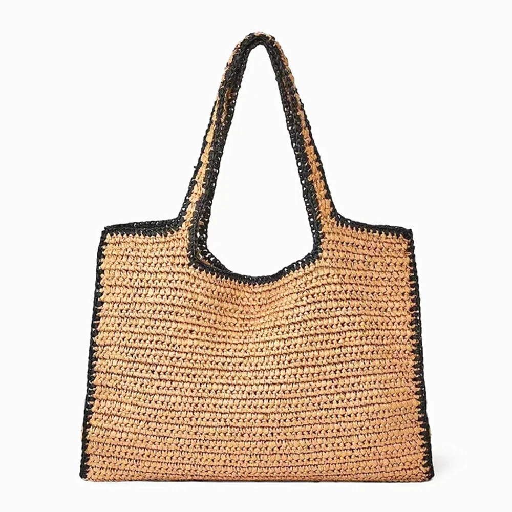 Large Capacity Straw Tote Bags - Beach Bag Straw 评论和价格