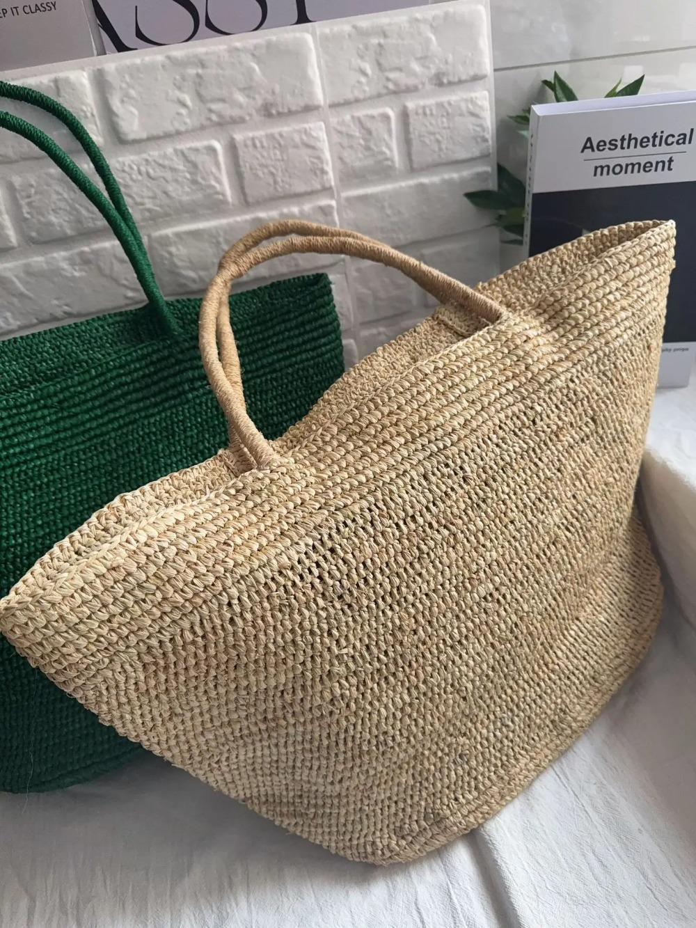 2026 Women Large Handwoven Rat - Beach Bag Straw 评论和价格