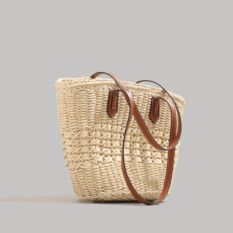 Extra-Large Foldable Straw Tot - Beach Bag Straw 评论和价格