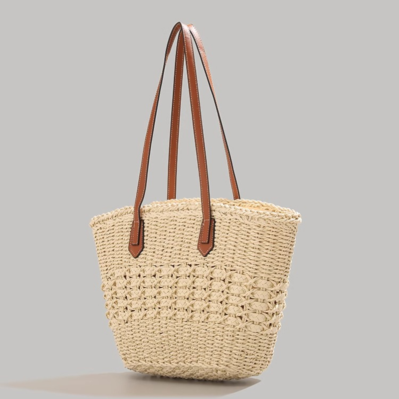 Extra-Large Foldable Straw Tot - Beach Bag Straw 评论和价格