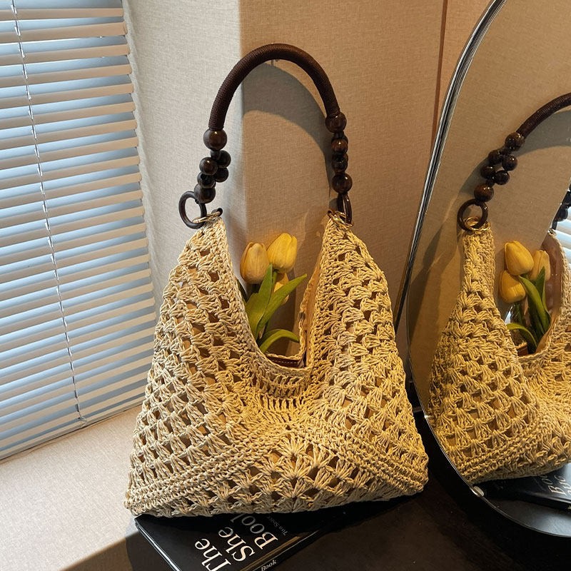 Beach Vacation Style Large Cap - Beach Bag Straw 评论和价格