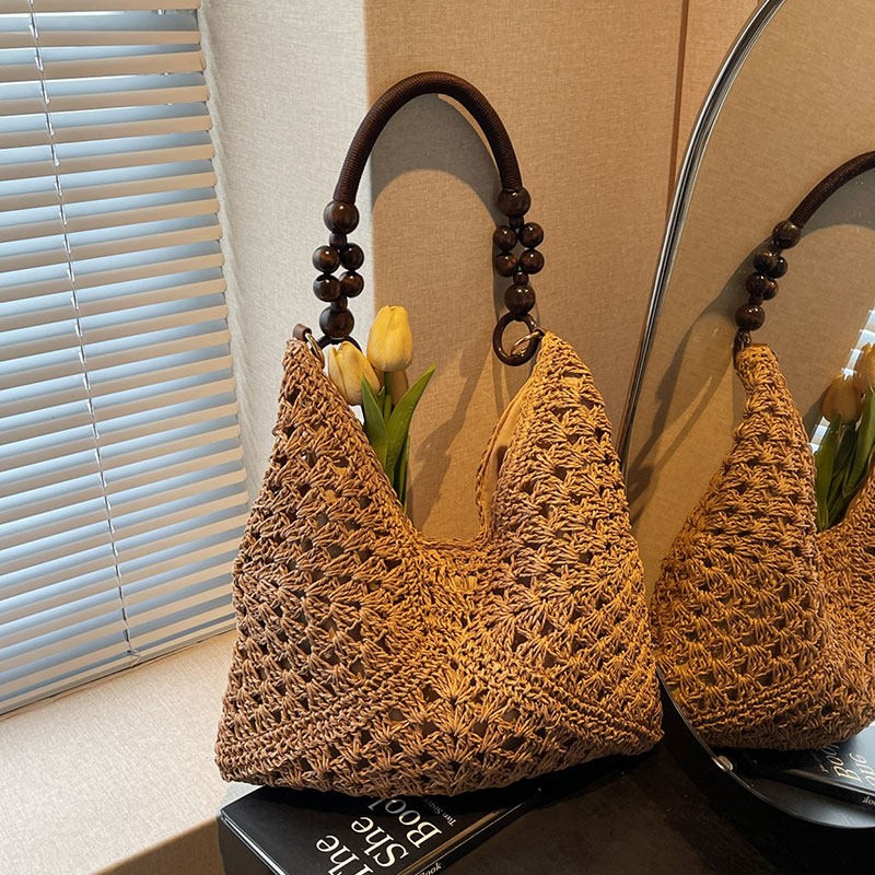 Beach Vacation Style Large Cap - Beach Bag Straw 评论和价格