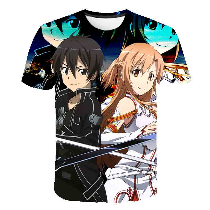 Anime 3D-printed Sword Art Onl - Summer Clothing Online Shopping 评论和价格