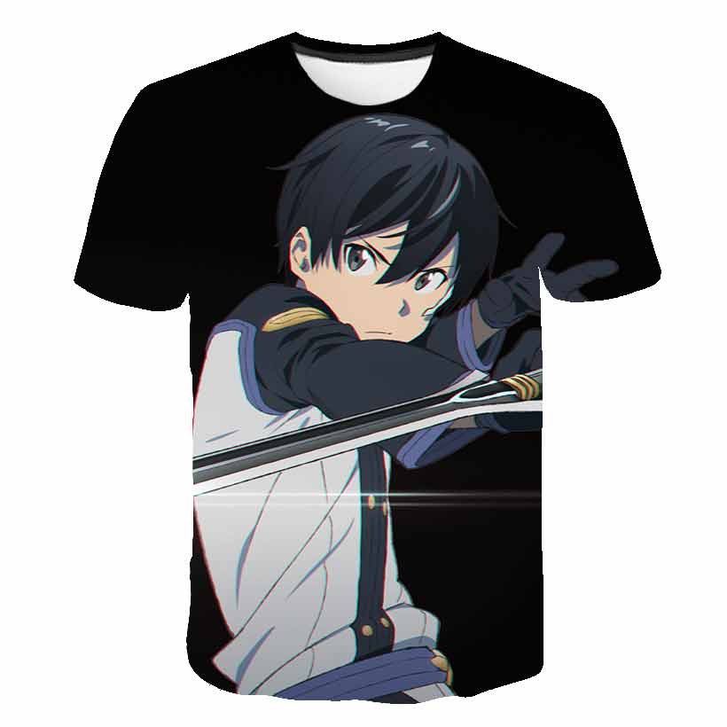 Anime 3D-printed Sword Art Onl - Summer Clothing Online Shopping 评论和价格