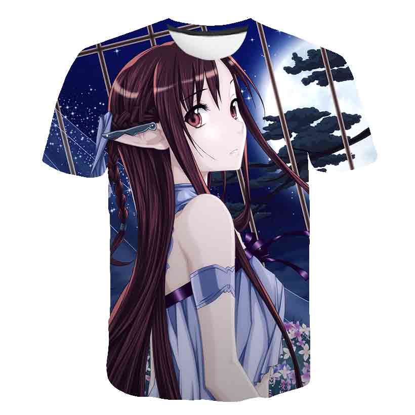 Anime 3D-printed Sword Art Onl - Summer Clothing Online Shopping 评论和价格