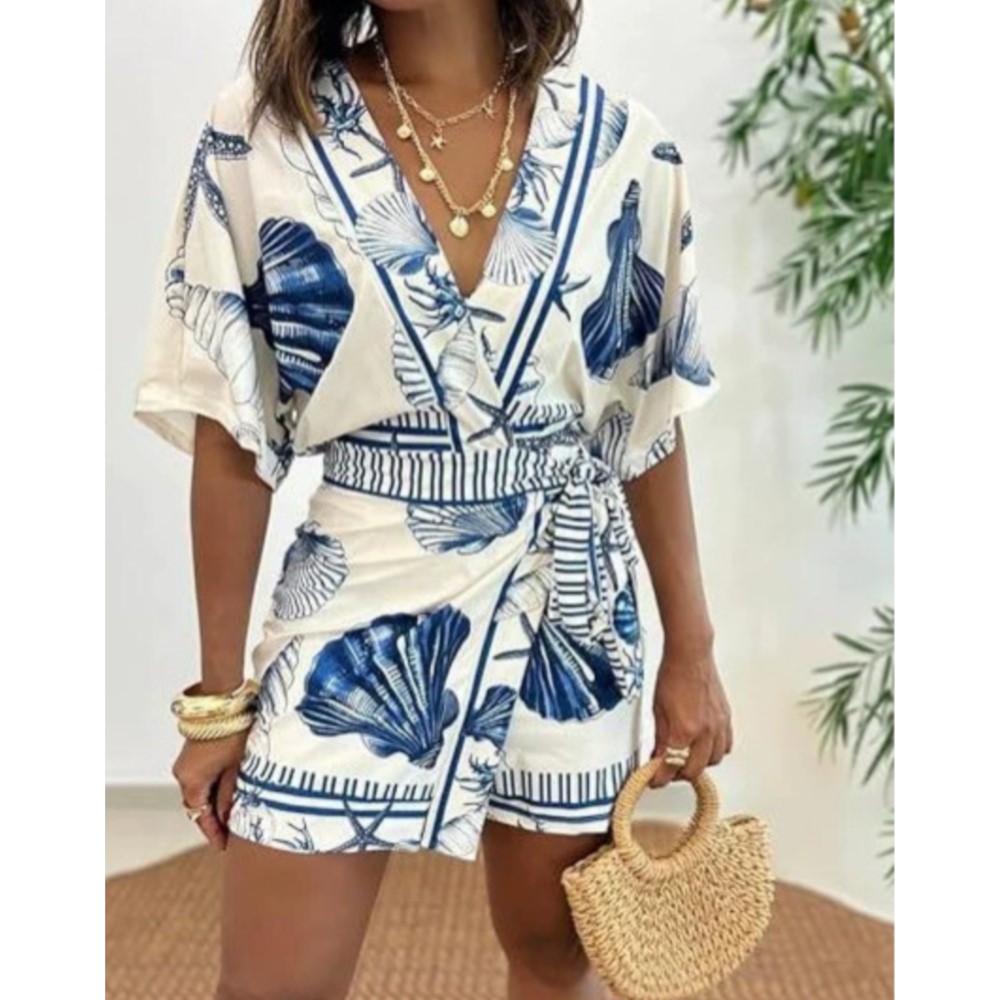 Fashion Printed Short Sleeve W - Summer Zara 评论和价格