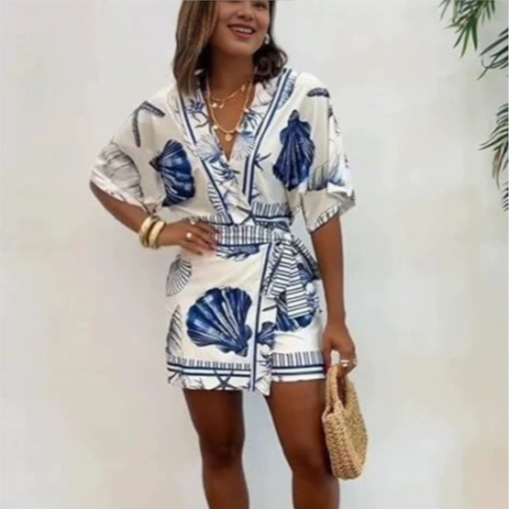 Fashion Printed Short Sleeve W - Summer Zara 评论和价格
