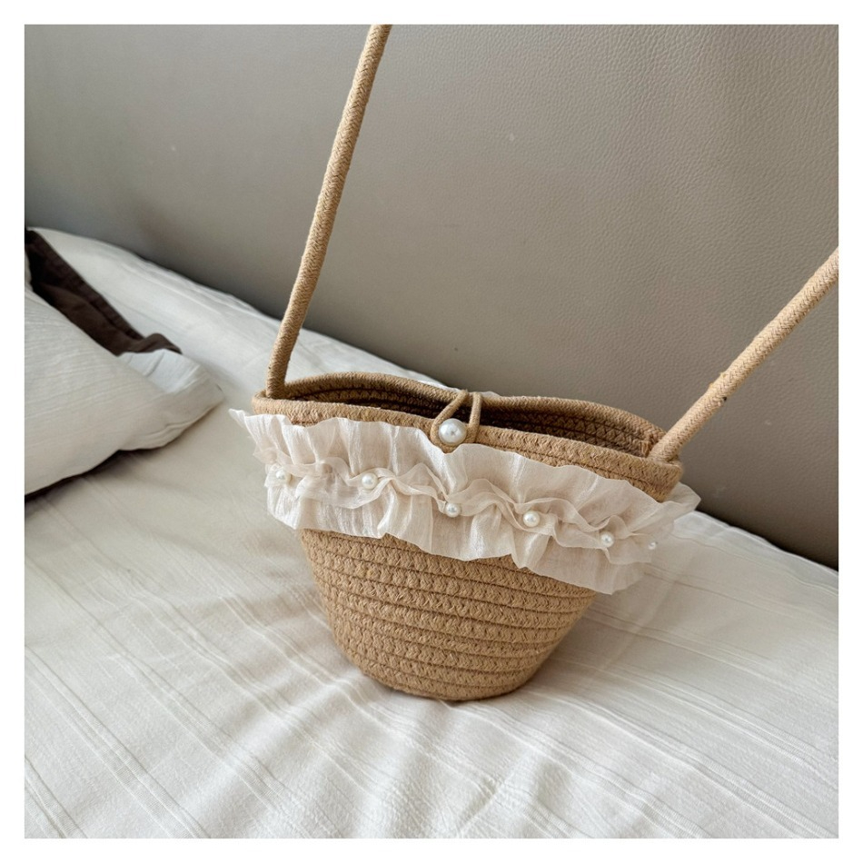 Kids Summer Straw Hat and Bag  - Beach Bag Straw 评论和价格