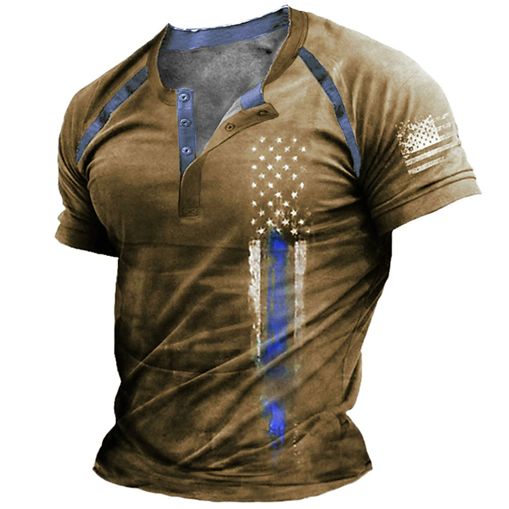 Funny 3D American Flag Print M - Summer Clothing Guys 评论和价格