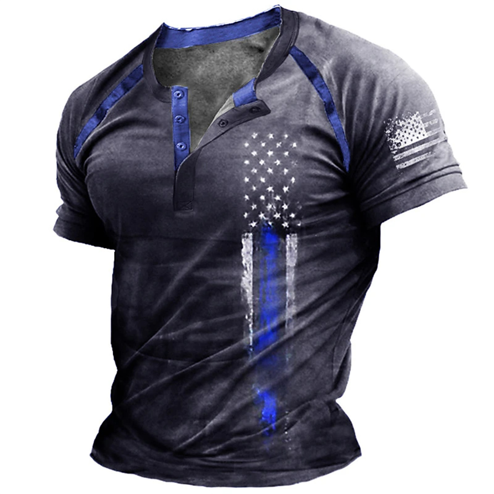 Funny 3D American Flag Print M - Summer Clothing Guys 评论和价格
