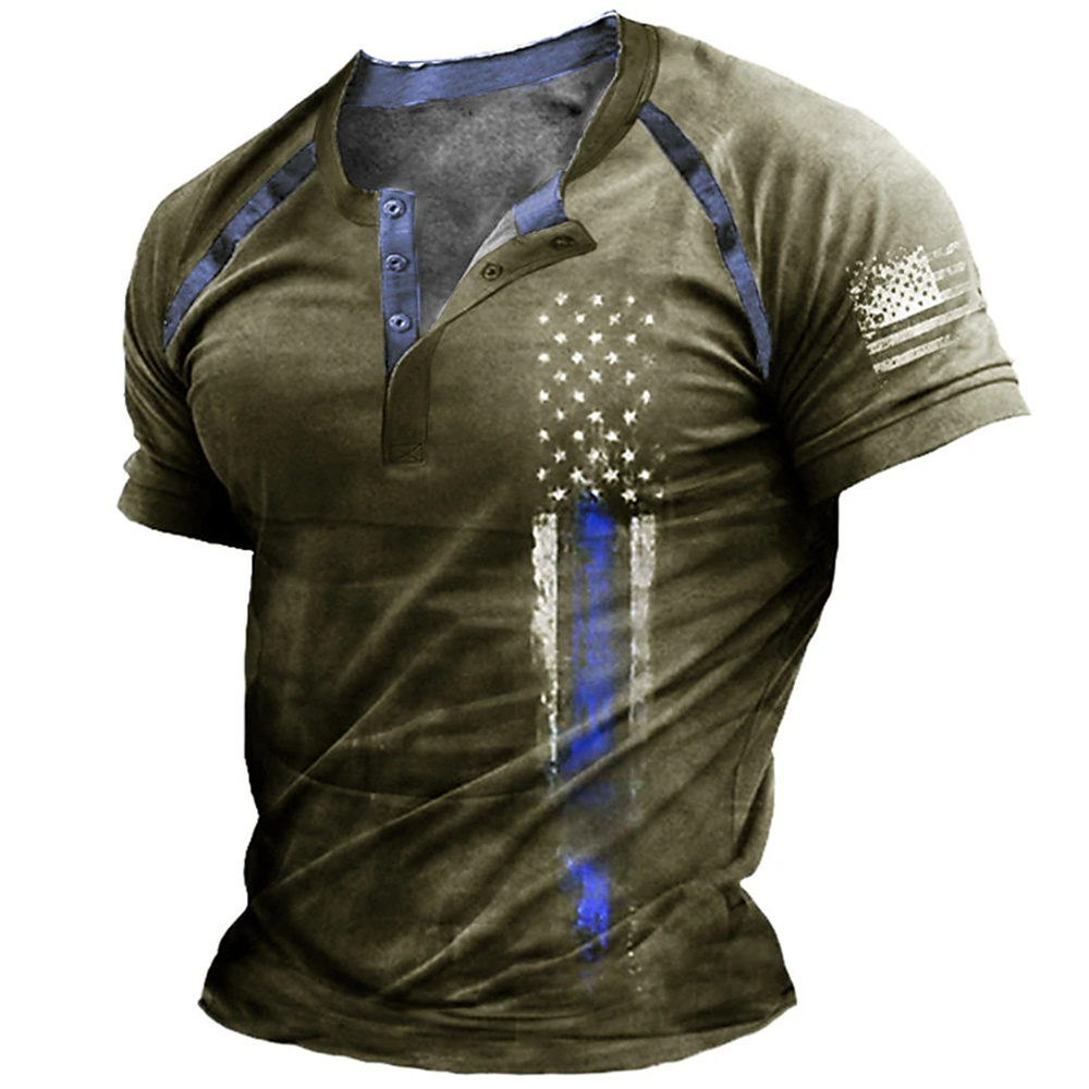 Funny 3D American Flag Print M - Summer Clothing Guys 评论和价格