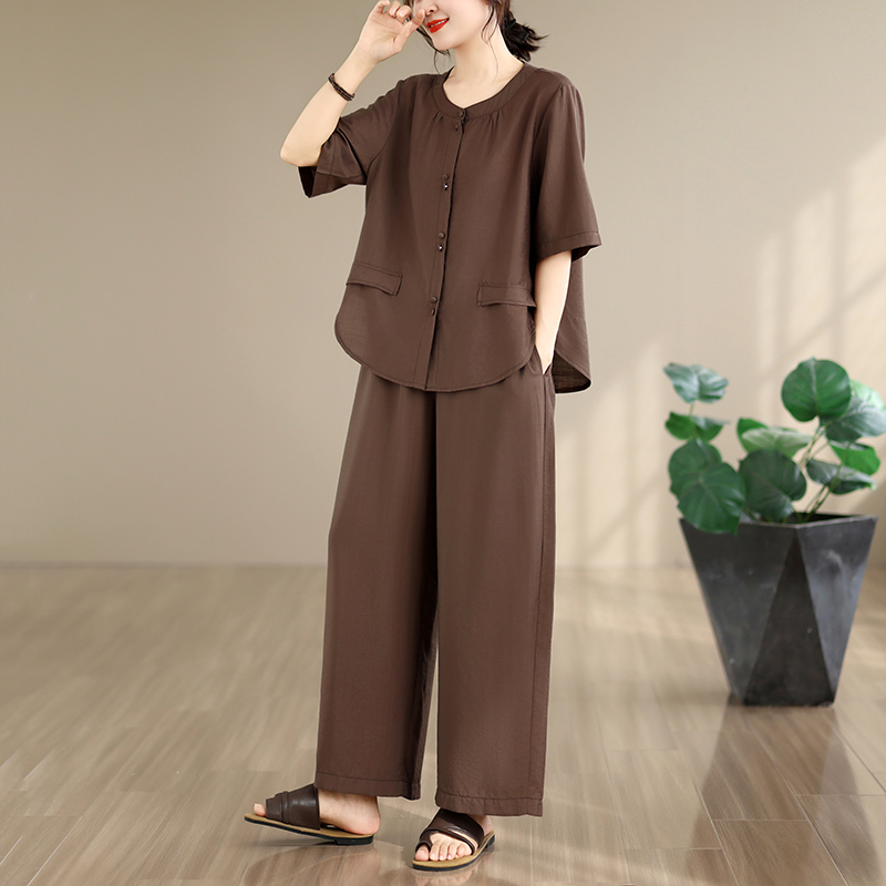 New Summer Cotton Linen Loose  - Summer Clothing For Women Over 60 评论和价格