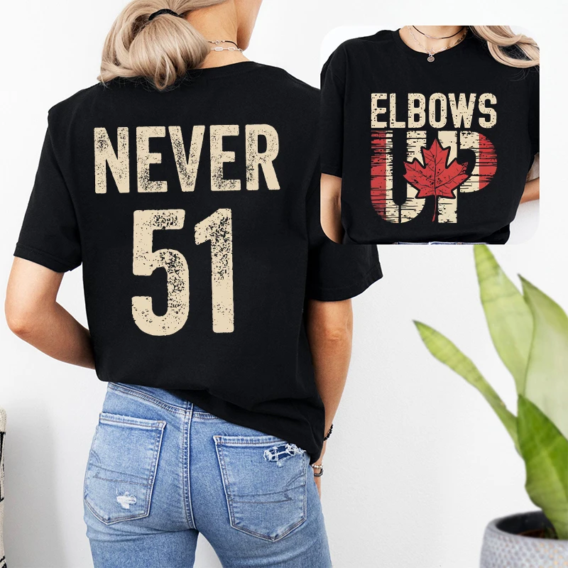 Retro Elbows Up Never 51 Canad - Summer Clothing Women Canada 评论和价格