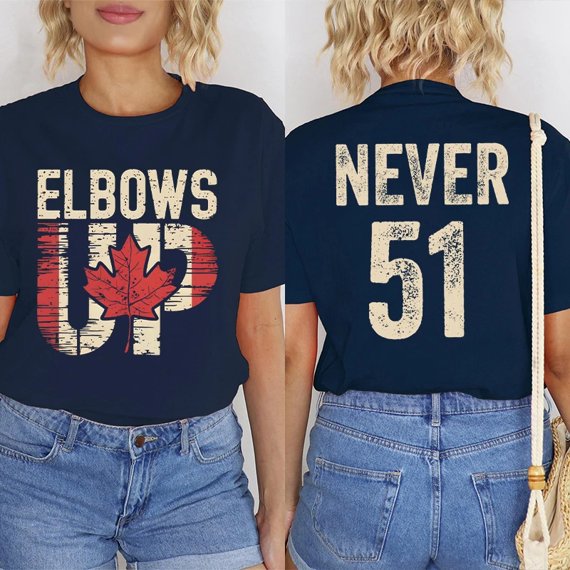 Retro Elbows Up Never 51 Canad - Summer Clothing Women Canada 评论和价格