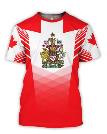 Canada T-Shirts Canadian Flag  - Summer Clothing Women Canada 评论和价格