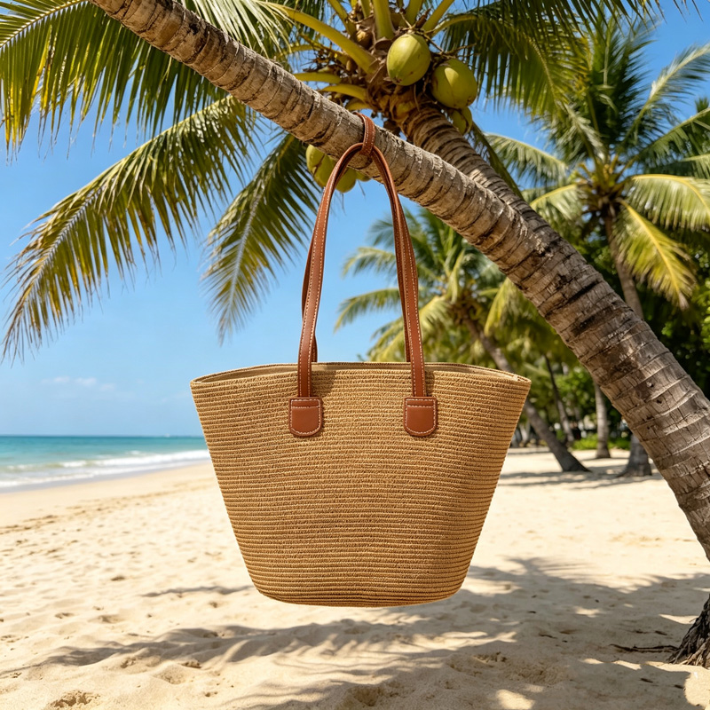 CLAREGQI  Women's Solid Color  - Beach Bag Straw 评论和价格