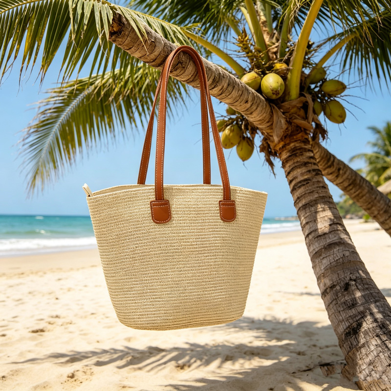 CLAREGQI  Women's Solid Color  - Beach Bag Straw 评论和价格
