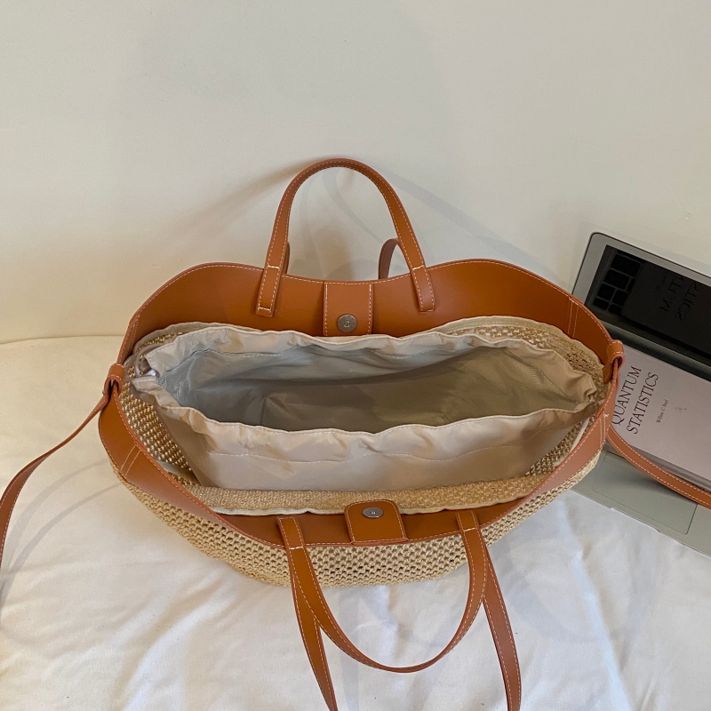 Vsper Branded Straw Knitted Bi - Beach Bag Straw 评论和价格