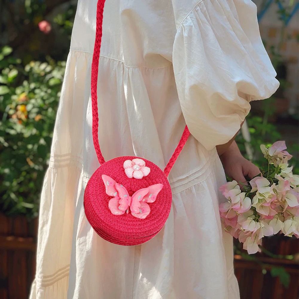 Round Shape Straw Bag Princess - Beach Bag Straw 评论和价格