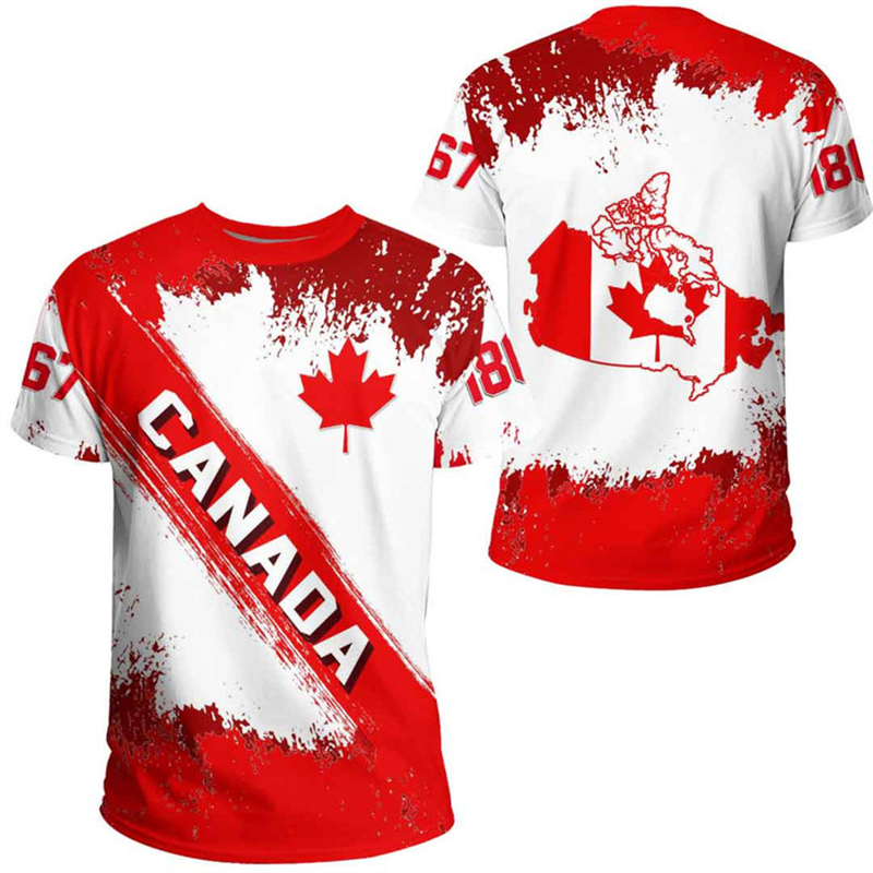 Canada Day T-shirt Canadian Fl - Summer Clothing Women Canada 评论和价格